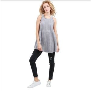 POL gray crochet babydoll